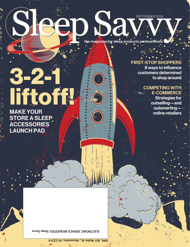 Shows visual of Sleep Savvy magazine