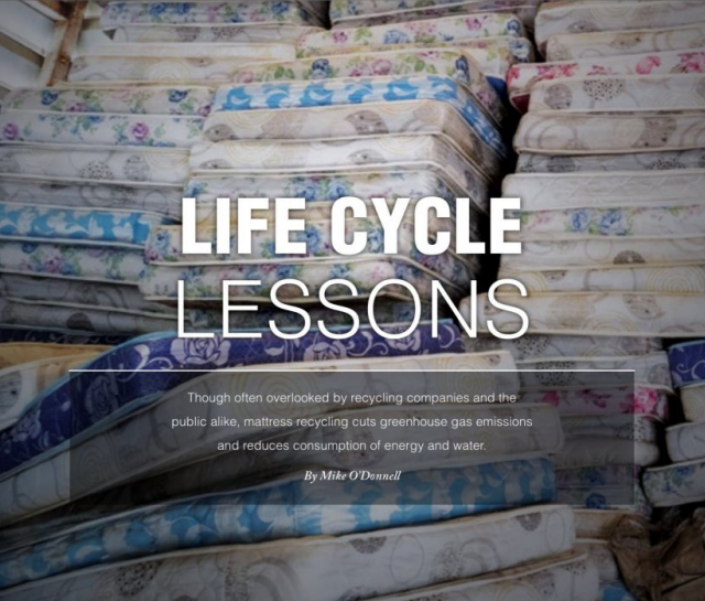 Life Cycle Lessons Mattress Recycling Council Recycling Programs in